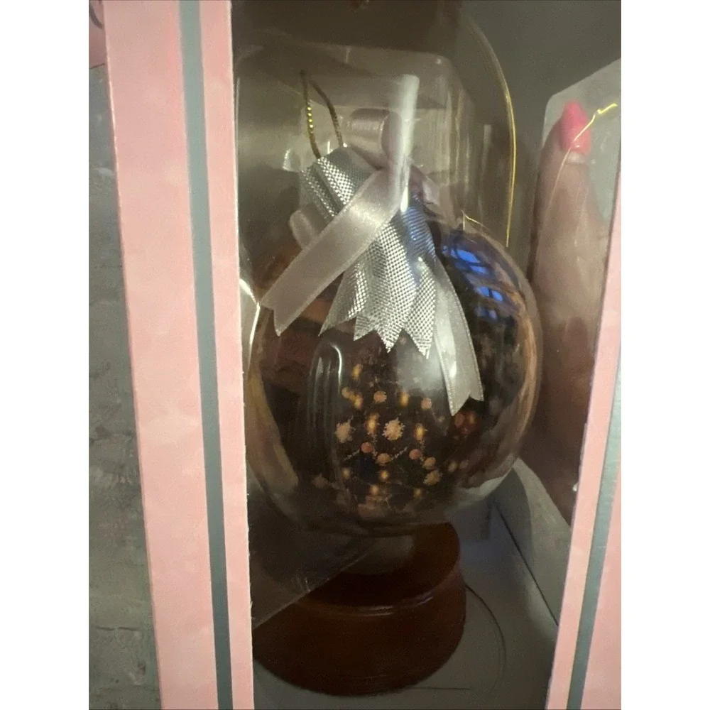 1997 Walmart 35th Anniversary Barbie Decoupage Ornament with Wooden Stand